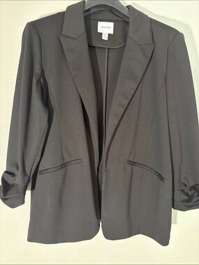 Nine West Black Petite Open Front Blazer